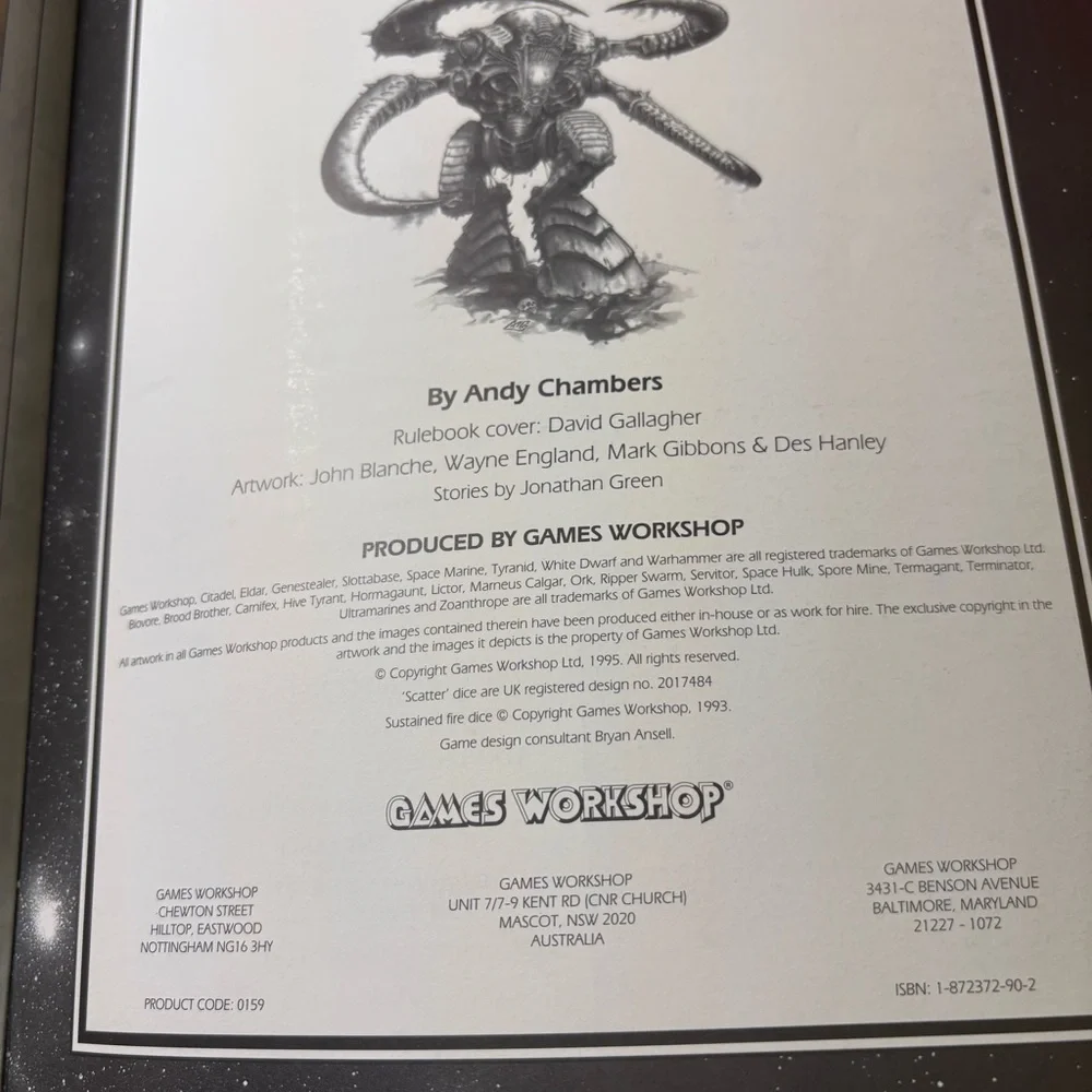 Vintage * Warhammer 40,000 Codex Tyranids Supplement Book by Games Workshop RARE - Picture 5 of 10